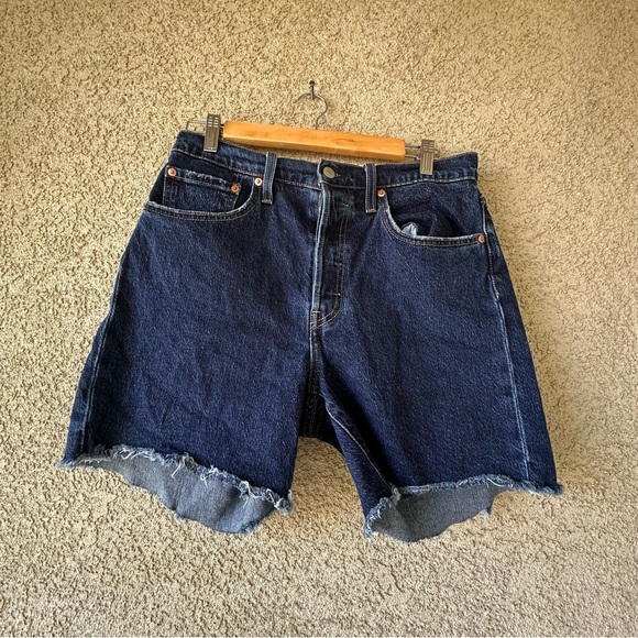 Levi's Pants - 501 Levi's Dark Blue biker shorts